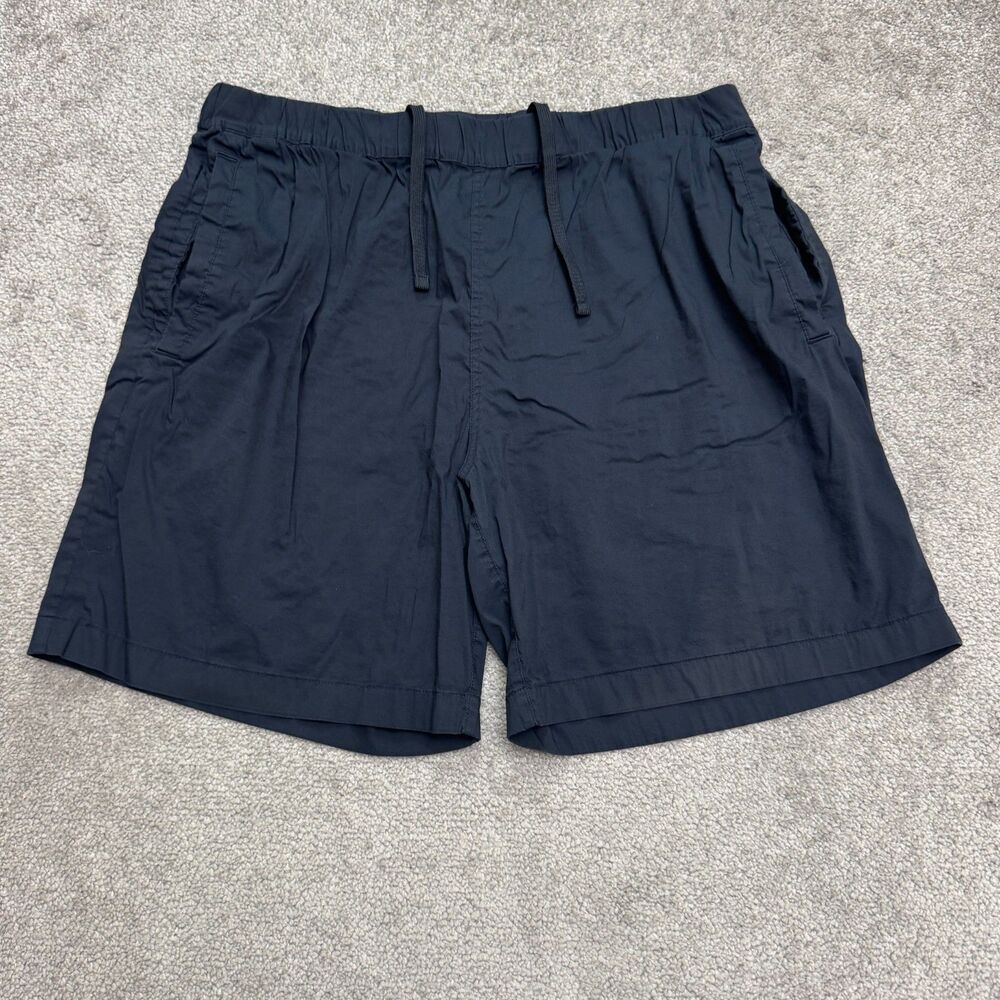 COS Navy Blue Men's Flat Front Shorts
